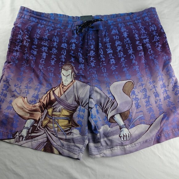 OTB One Tough Brand Samurai Men Swim Shorts Size L - Picture 1 of 9